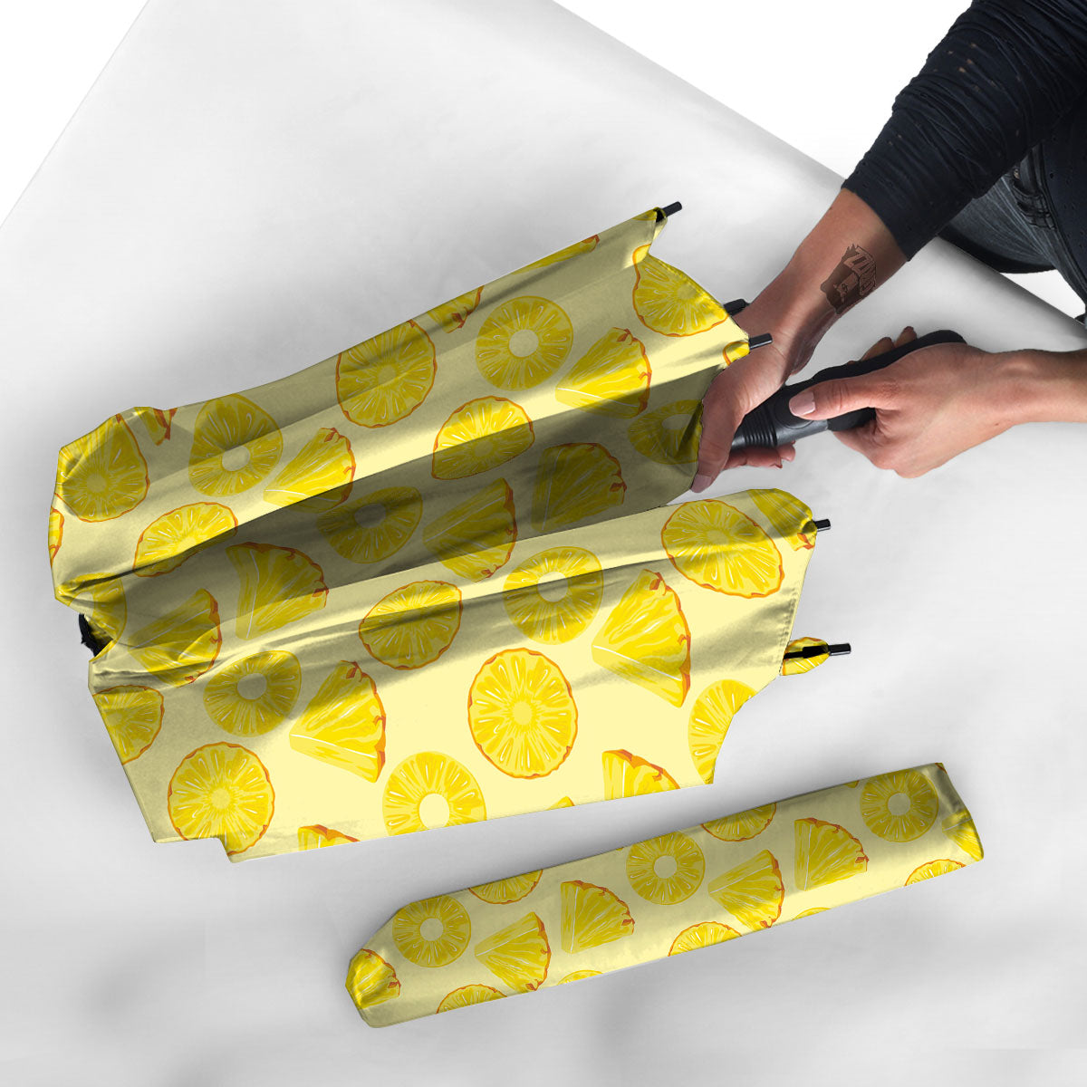 Slices Pineapple Print Pattern Umbrella-grizzshop