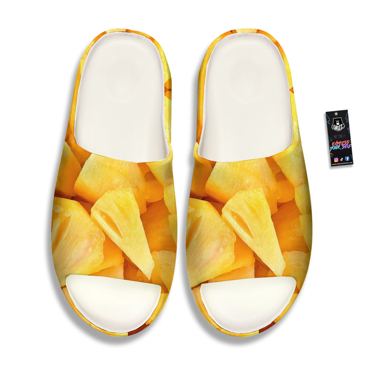 Slices Pineapple Print Sandals-grizzshop