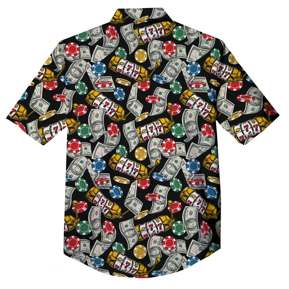 Slot Machines Casino Print Pattern Button Up Shirt-grizzshop