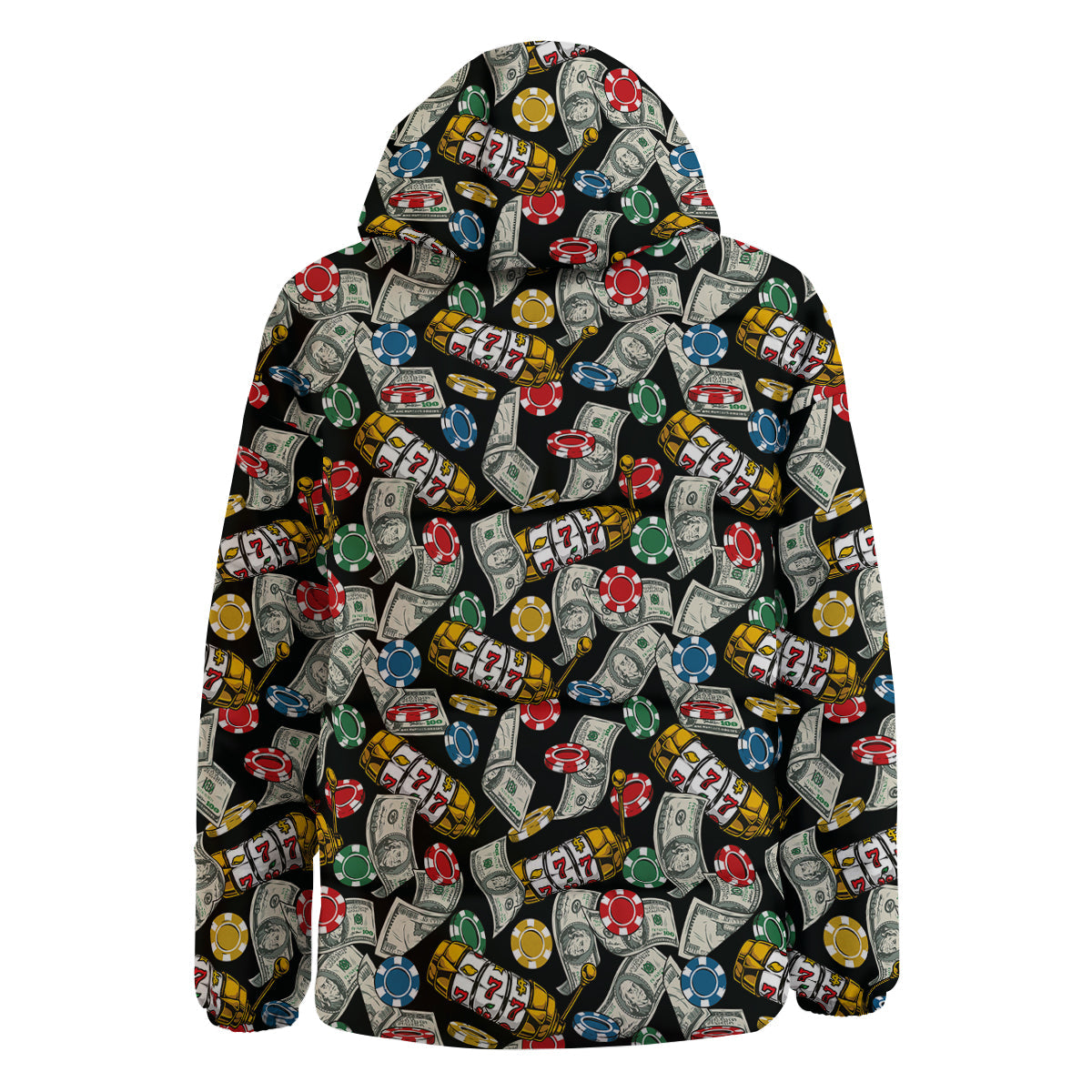 Slot Machines Casino Print Pattern Down Jacket-grizzshop