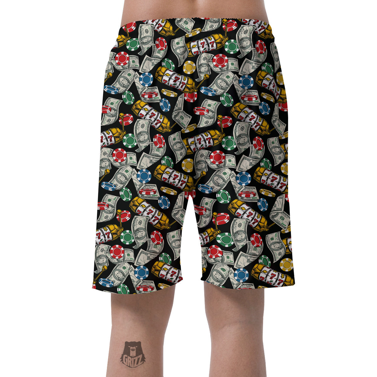 Slot Machines Casino Print Pattern Men's Shorts-grizzshop