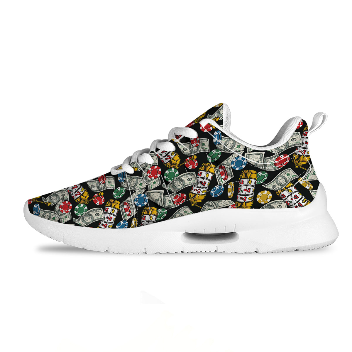 Slot Machines Casino Print Pattern Tennis Shoes-grizzshop