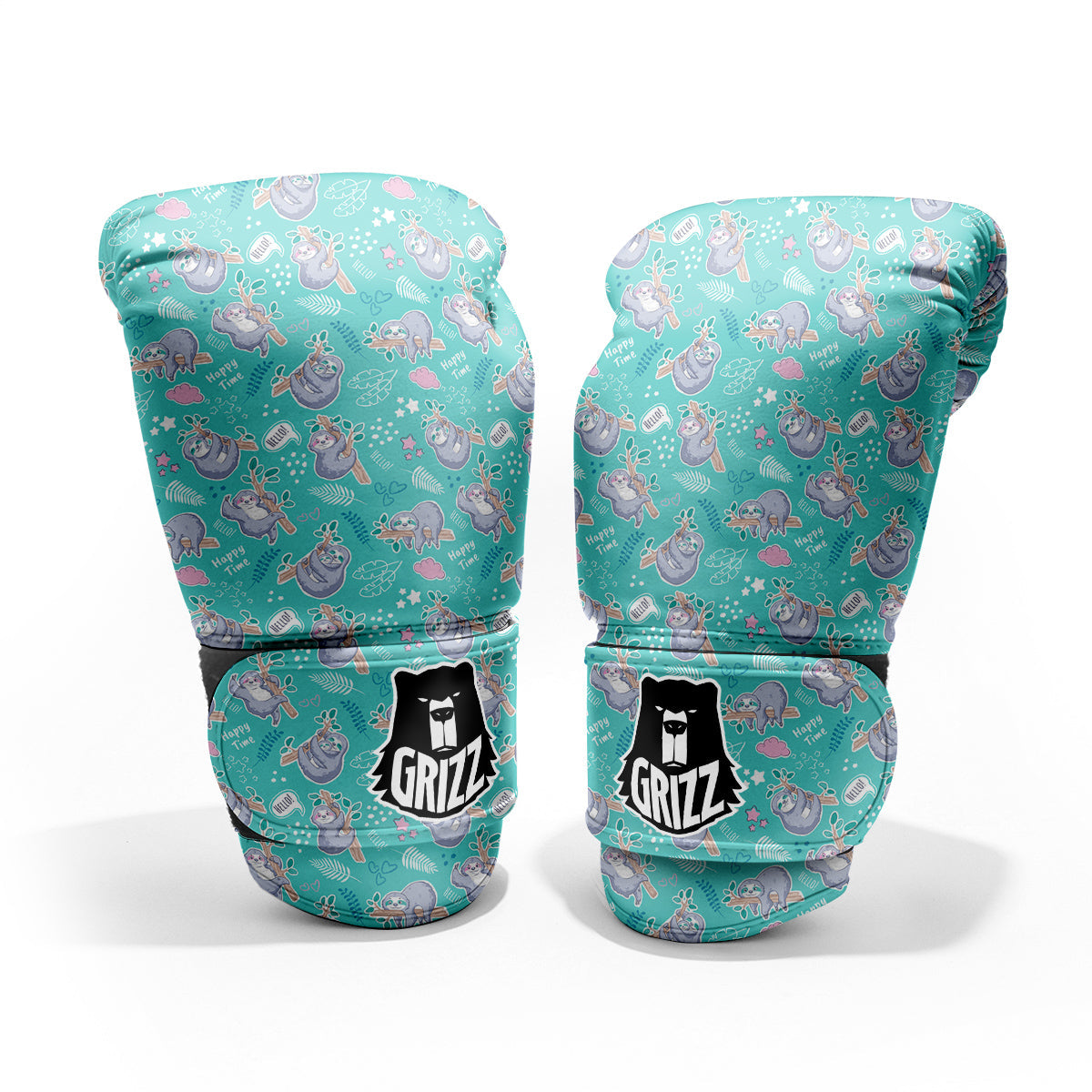 Sloth Cute Print Pattern Pro Boxing Glove