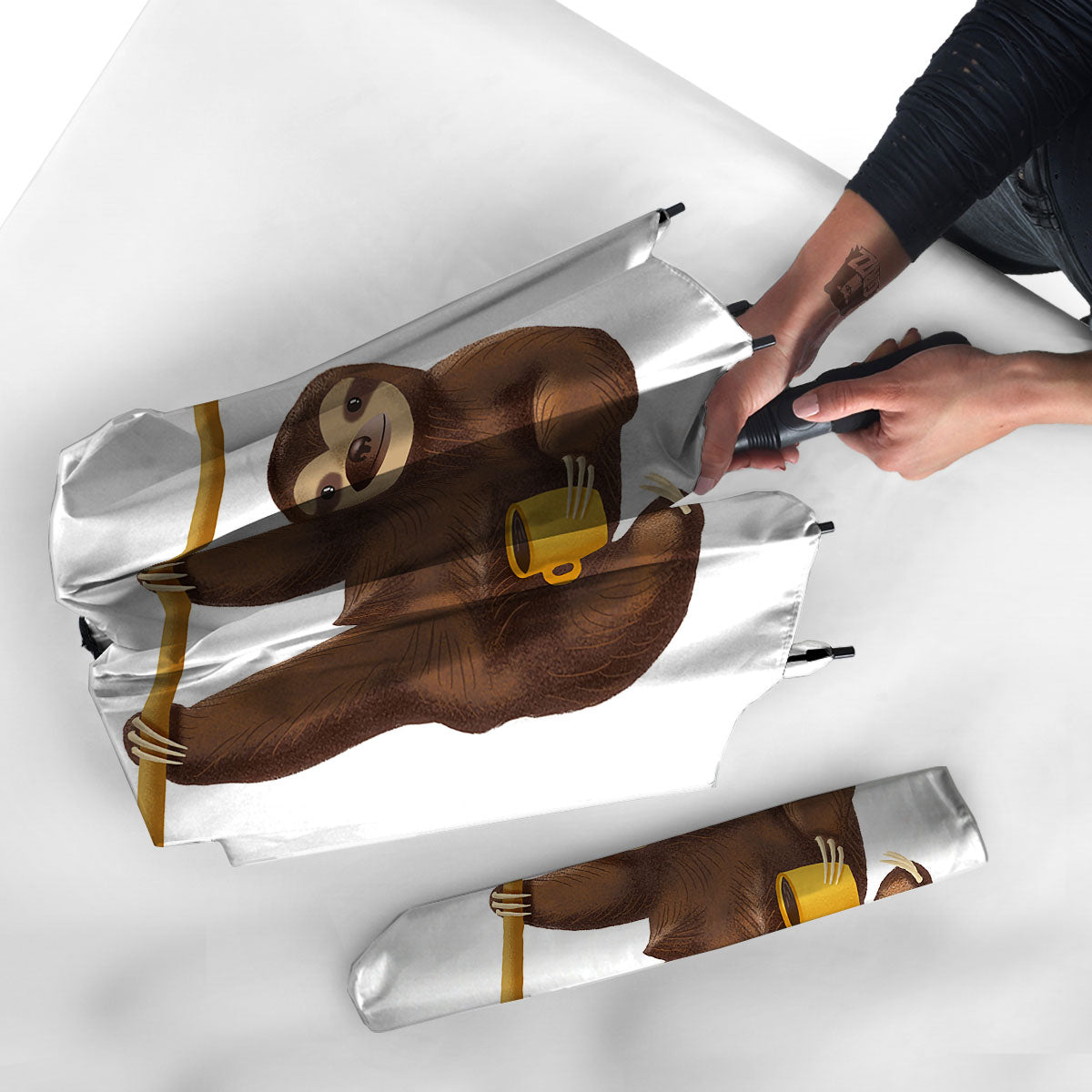 Sloth Happy Print Umbrella-grizzshop