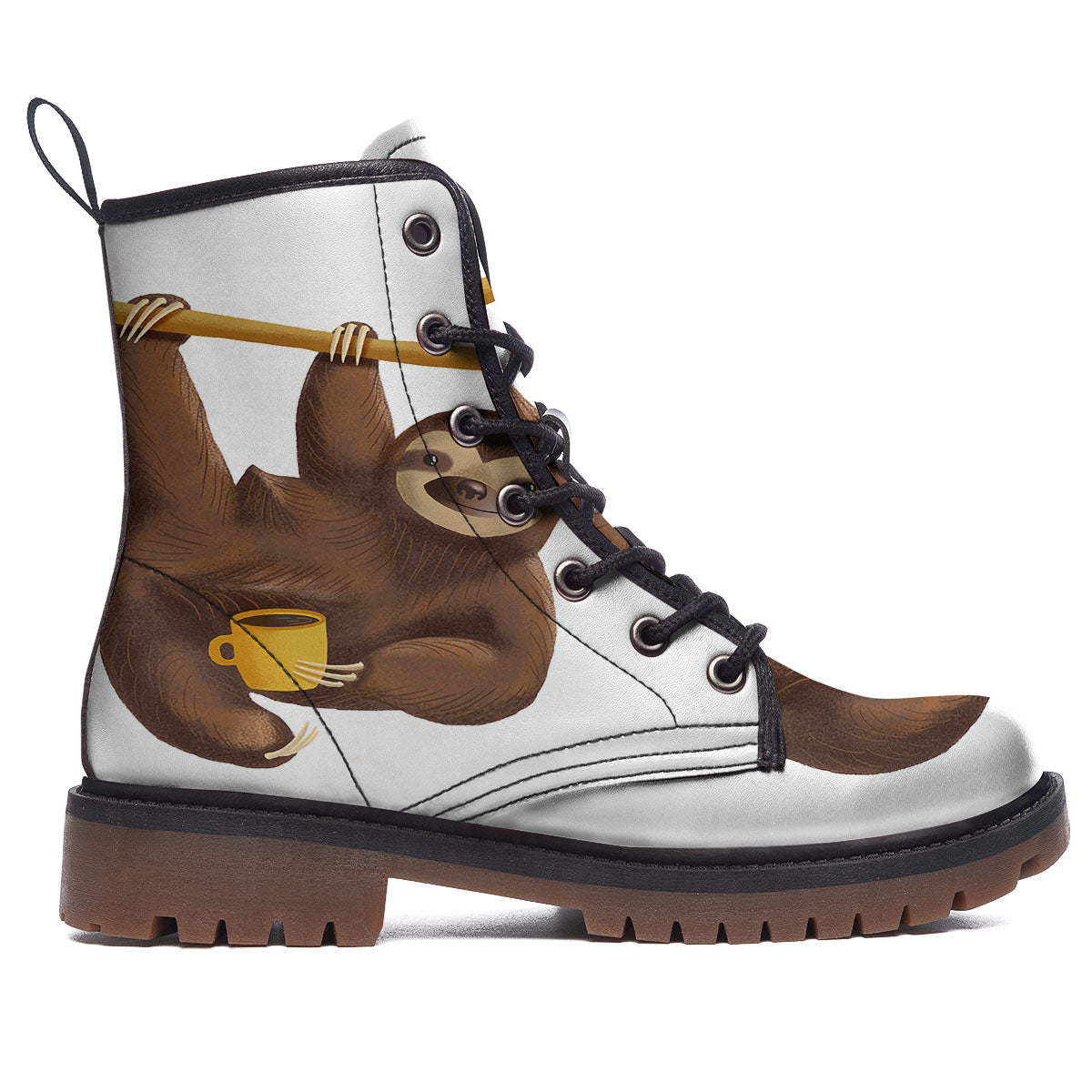 Sloth Happy Print Work Boots-grizzshop
