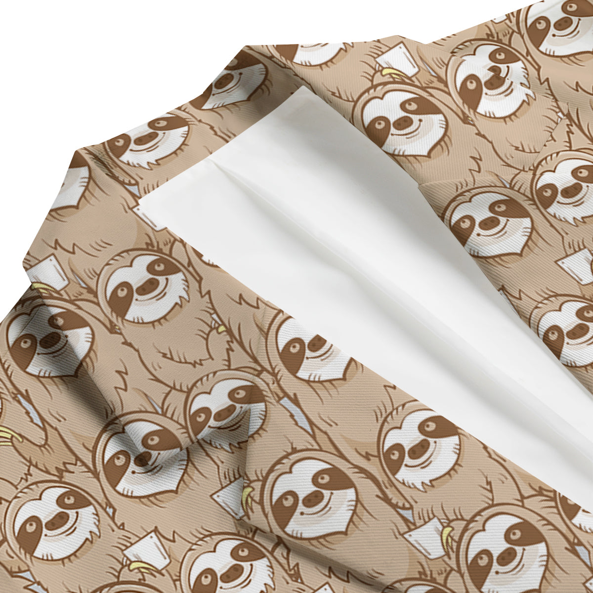 Sloth Pattern Print Men's Blazer-grizzshop