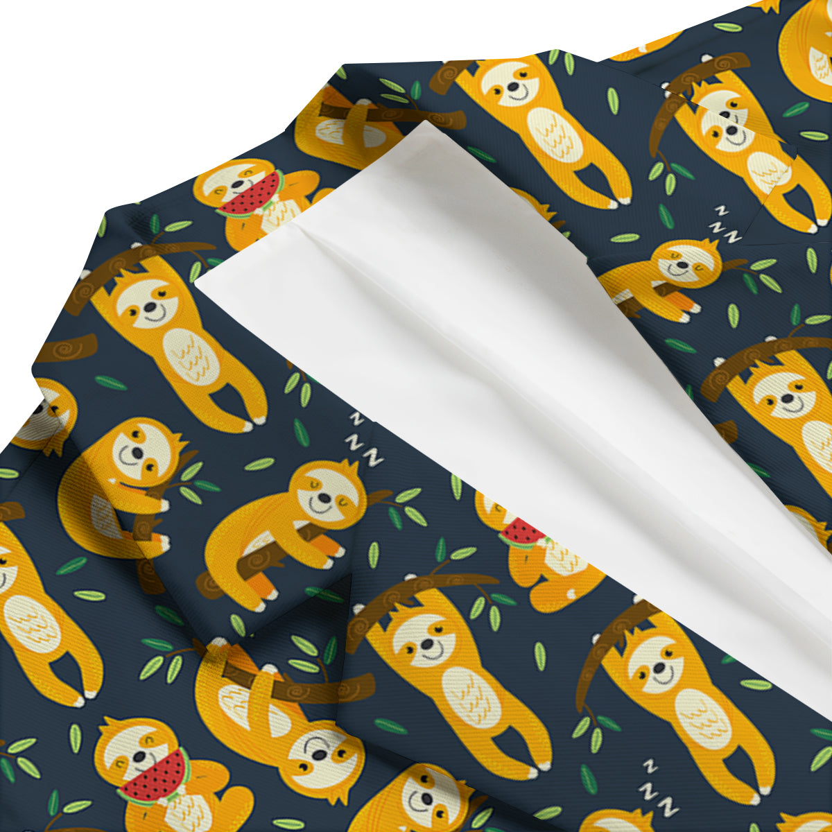 Sloth Print Pattern Men's Blazer-grizzshop