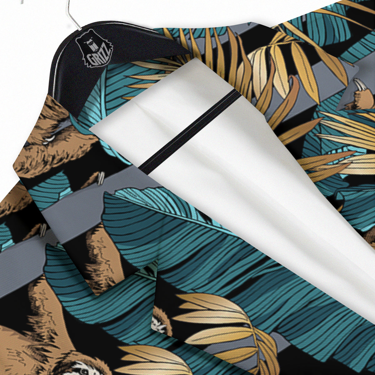 Sloth Tropical Print Pattern Men's Sport Coat-grizzshop