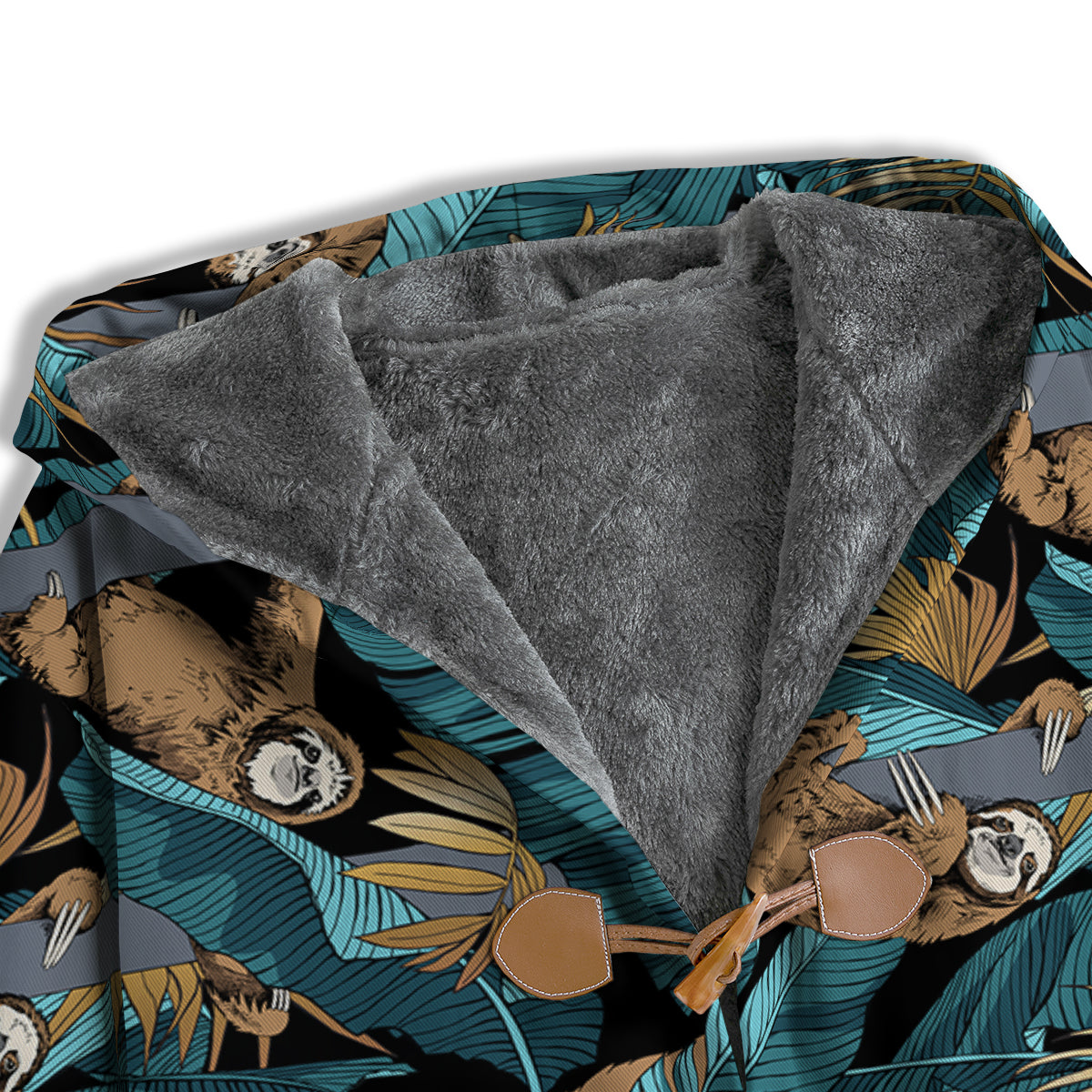 Sloth Tropical Print Pattern Men's Windbreaker Jacket-grizzshop