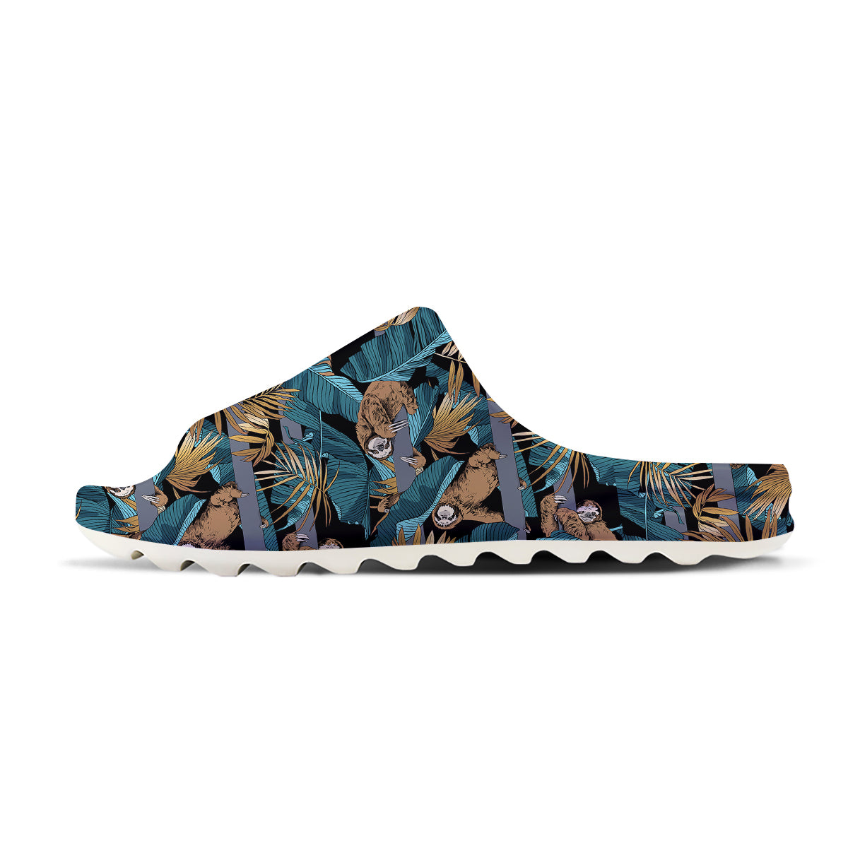 Sloth Tropical Print Pattern Sandals-grizzshop