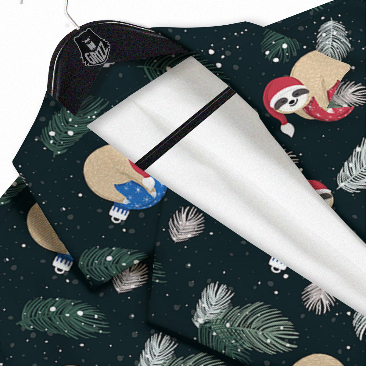 Sloths Sleeping Christmas Print Pattern Men's Sport Coat-grizzshop