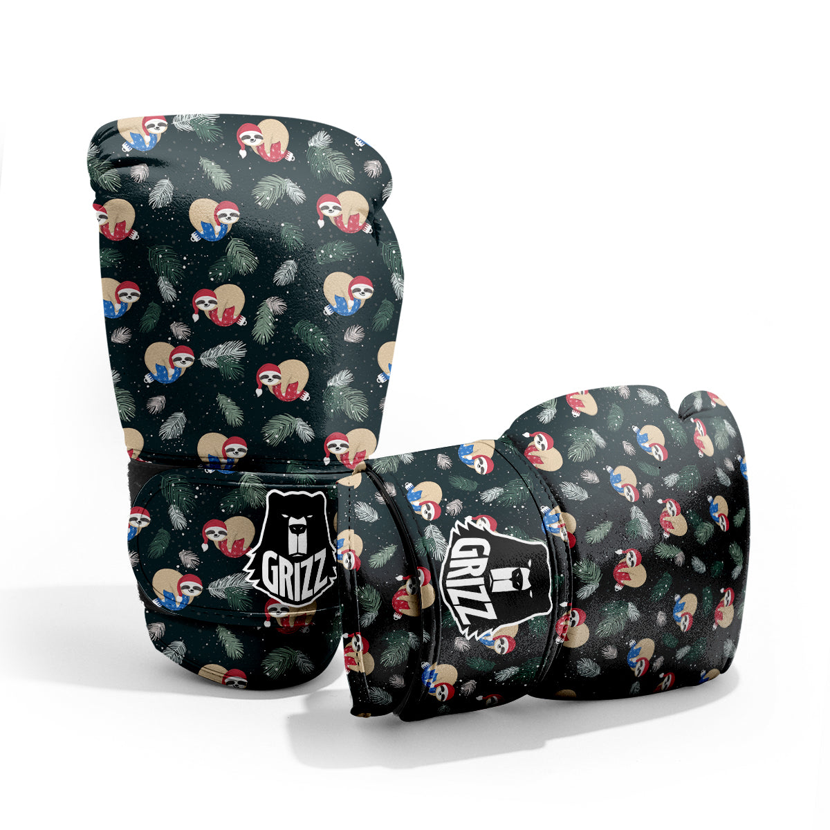 Sloths Sleeping Christmas Print Pattern Pro Boxing Glove
