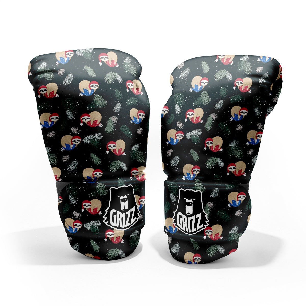 Sloths Sleeping Christmas Print Pattern Pro Boxing Glove