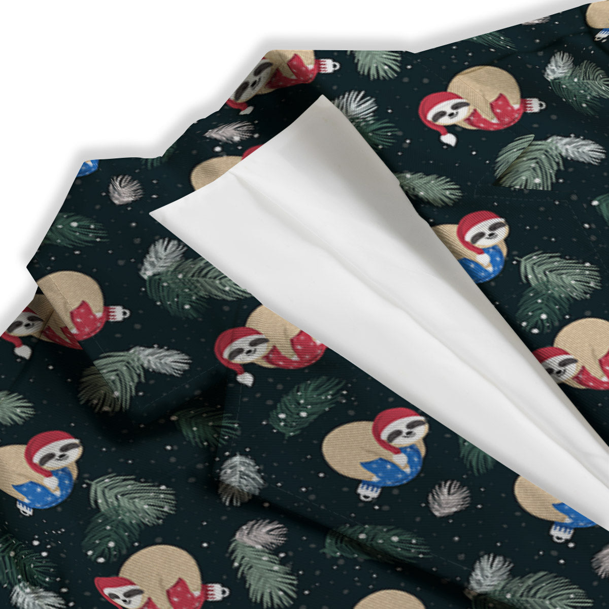 Sloths Sleeping Christmas Print Pattern Women's Blazer-grizzshop