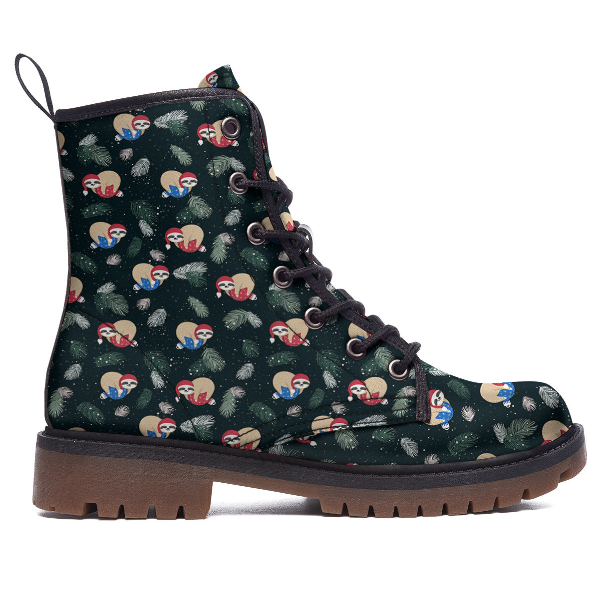 Sloths Sleeping Christmas Print Pattern Work Boots-grizzshop