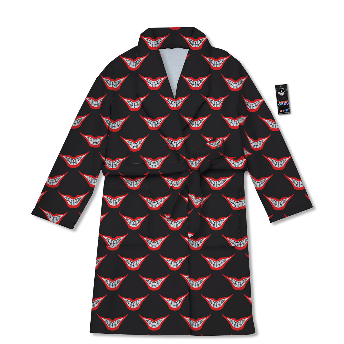 Smile Joker Print Pattern Bathrobe-grizzshop