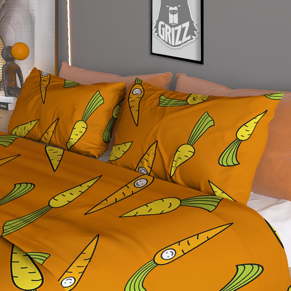 Spartan Red And White Print Duvet Cover Bedding Set