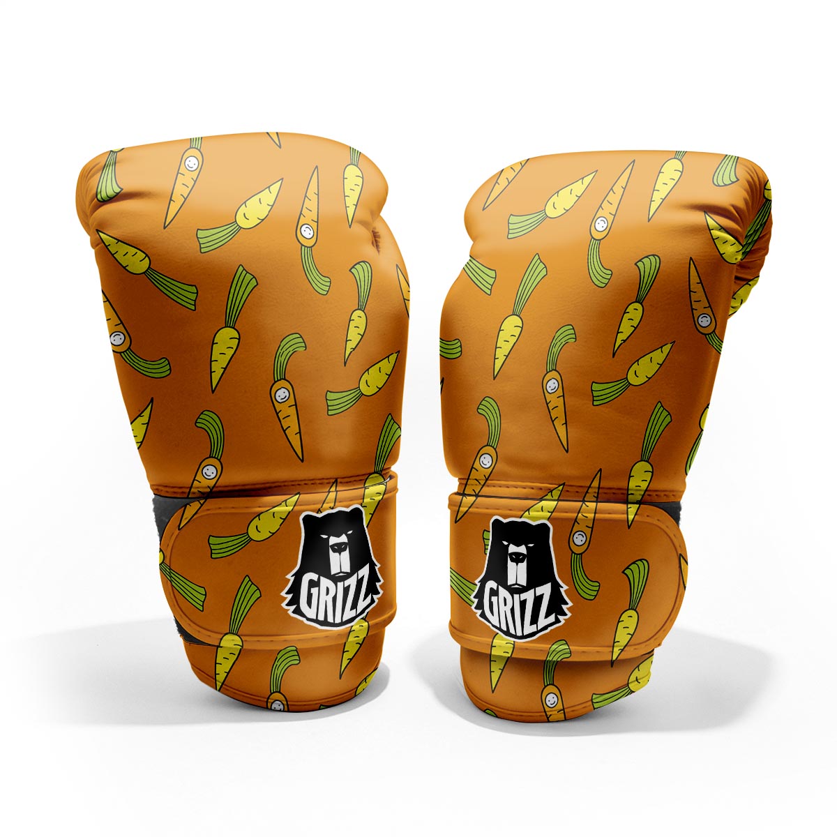 Smiley Carrot Print Pattern Pro Boxing Glove