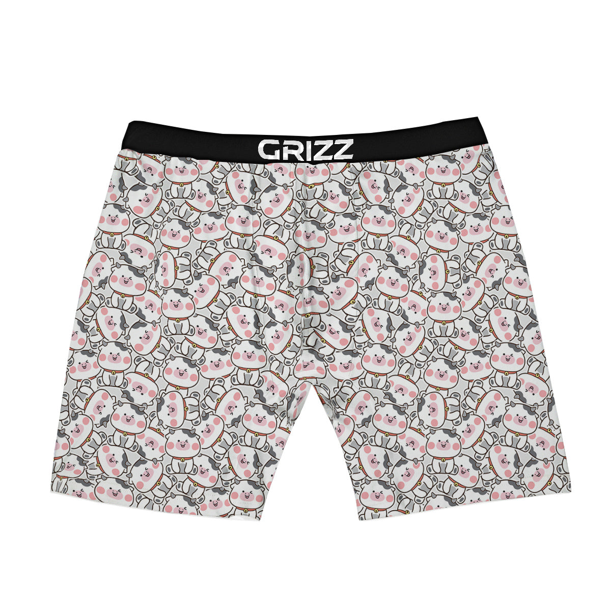 Smiley Cow Cute Print Pattern Boxer Briefs-grizzshop