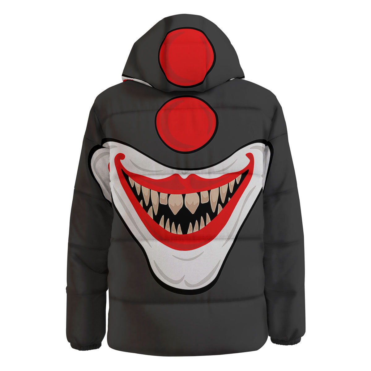 Smiling Clown Halloween Print Down Jacket-grizzshop