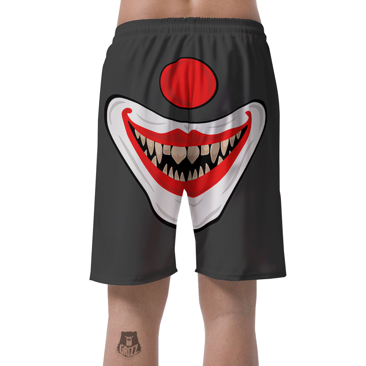 Smiling Clown Halloween Print Men's Shorts-grizzshop