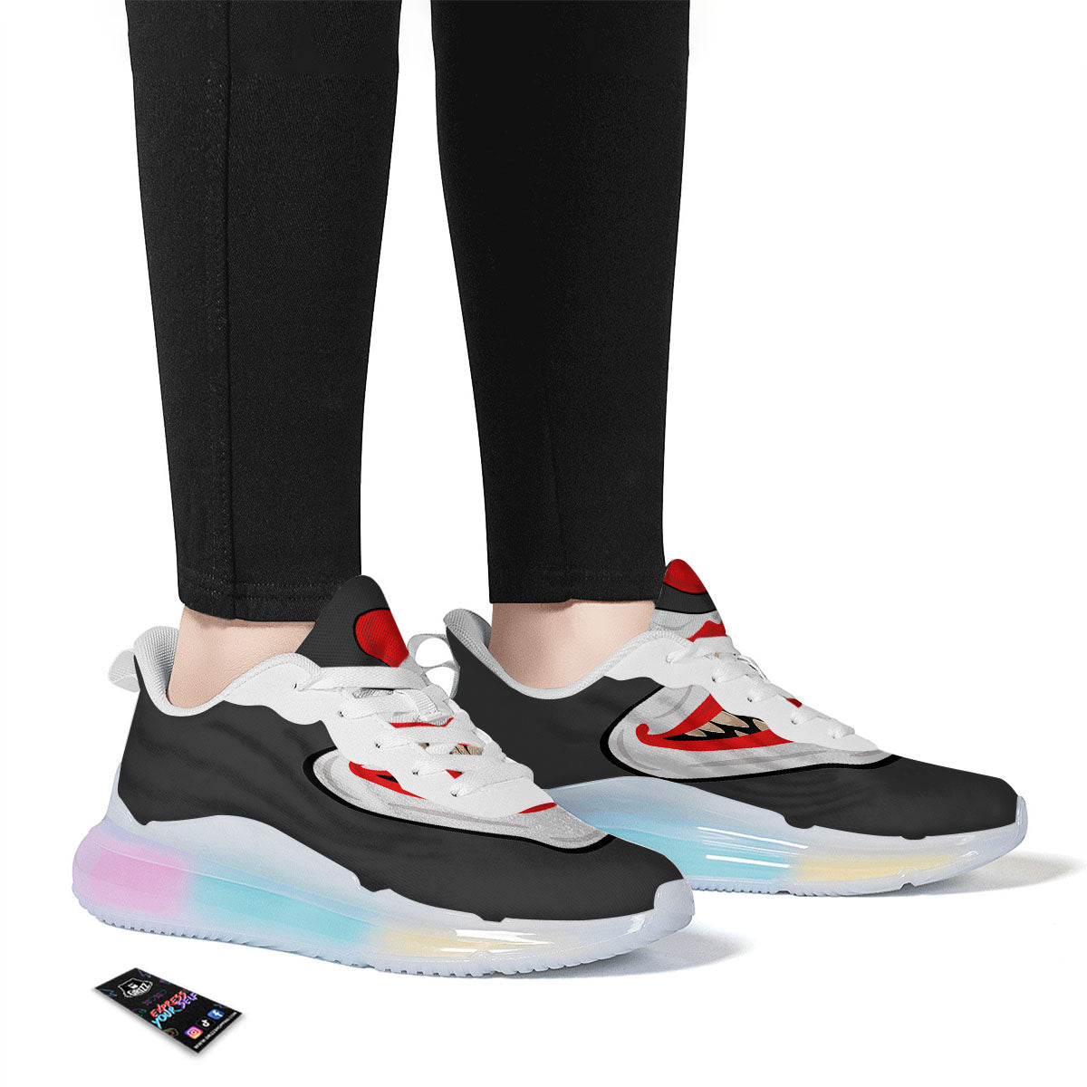 Smiling Clown Halloween Print Running Sneakers-grizzshop