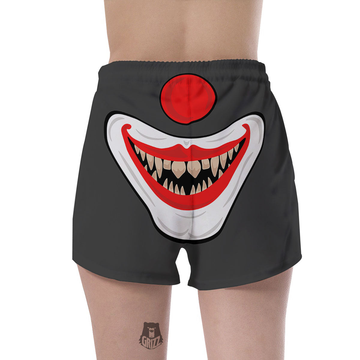 Smiling Clown Halloween Print Women's Shorts-grizzshop