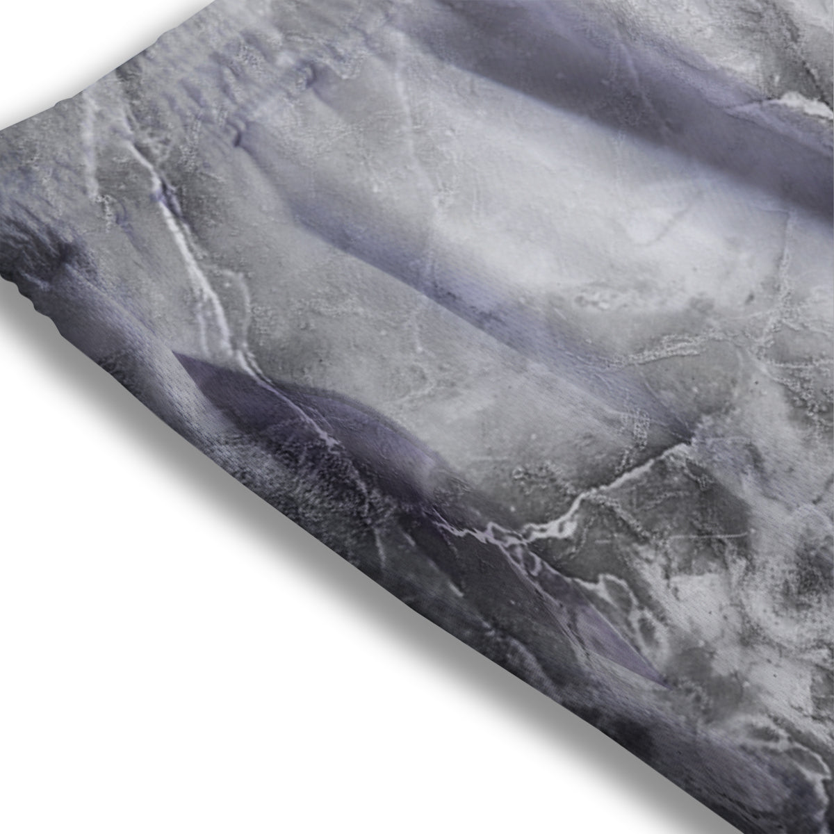 Smoke Marble White Grey Print Pattern Mesh Shorts