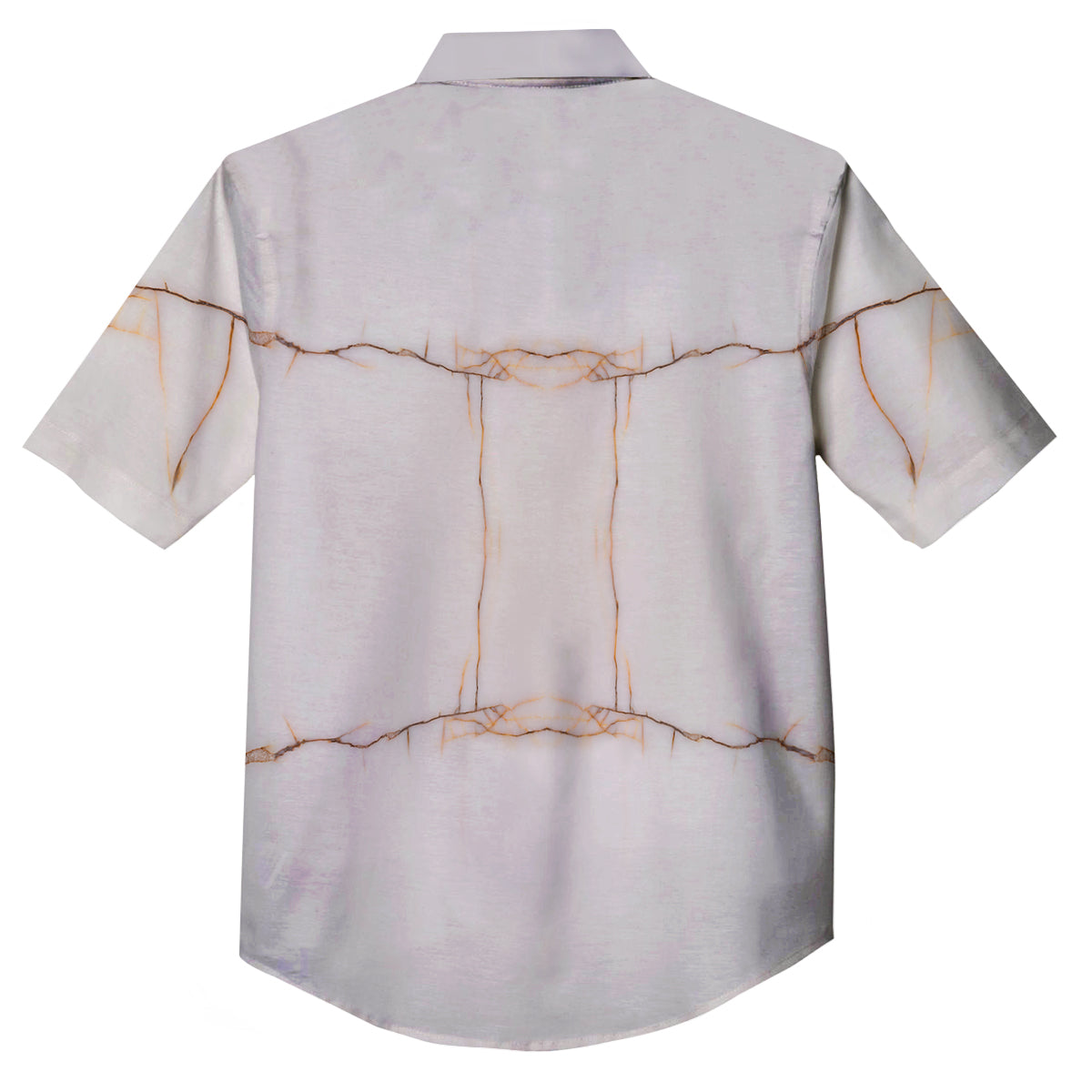 Smooth Marble White Brown Print Pattern Button Up Shirt-grizzshop