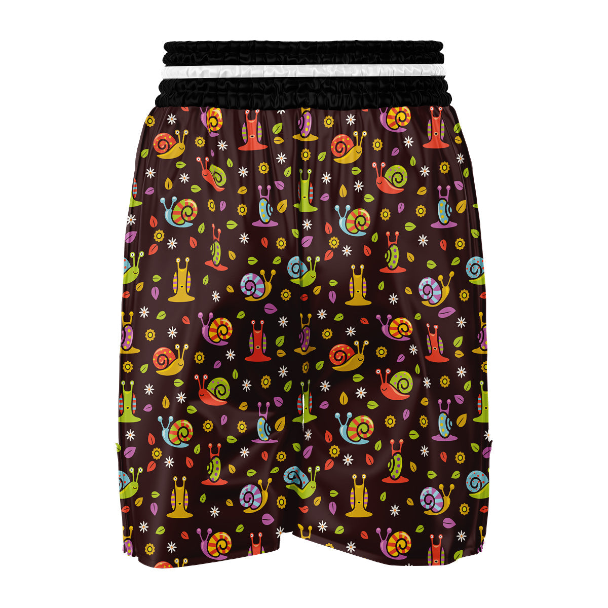 Snail Pattern Print Boxing Shorts-grizzshop