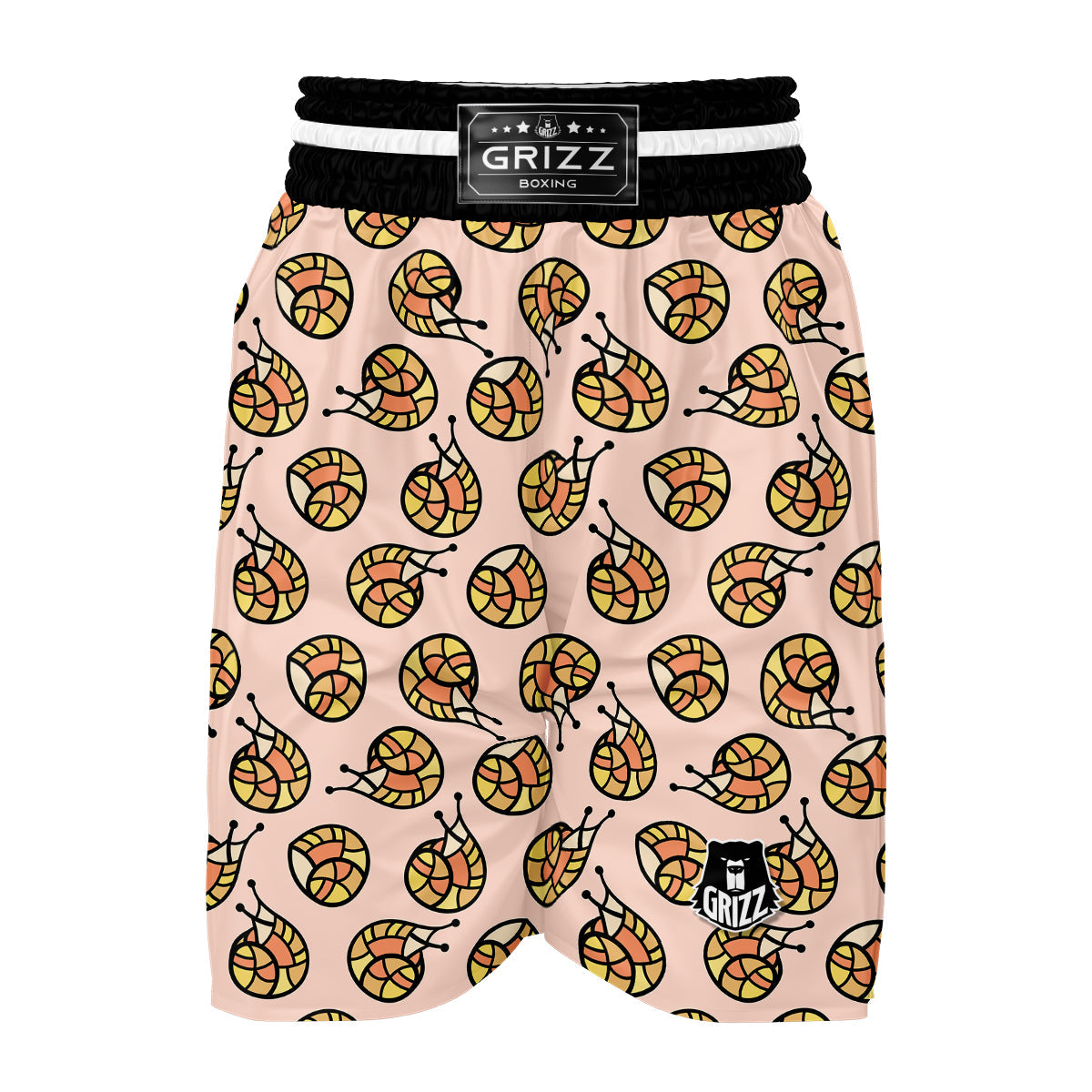 Snail Print Pattern Boxing Shorts-grizzshop