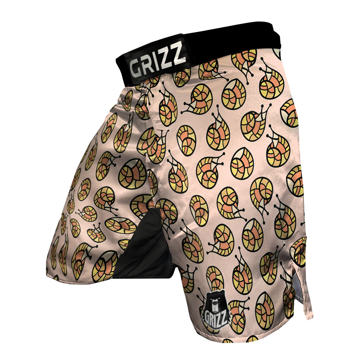 Snail Print Pattern MMA Shorts-grizzshop