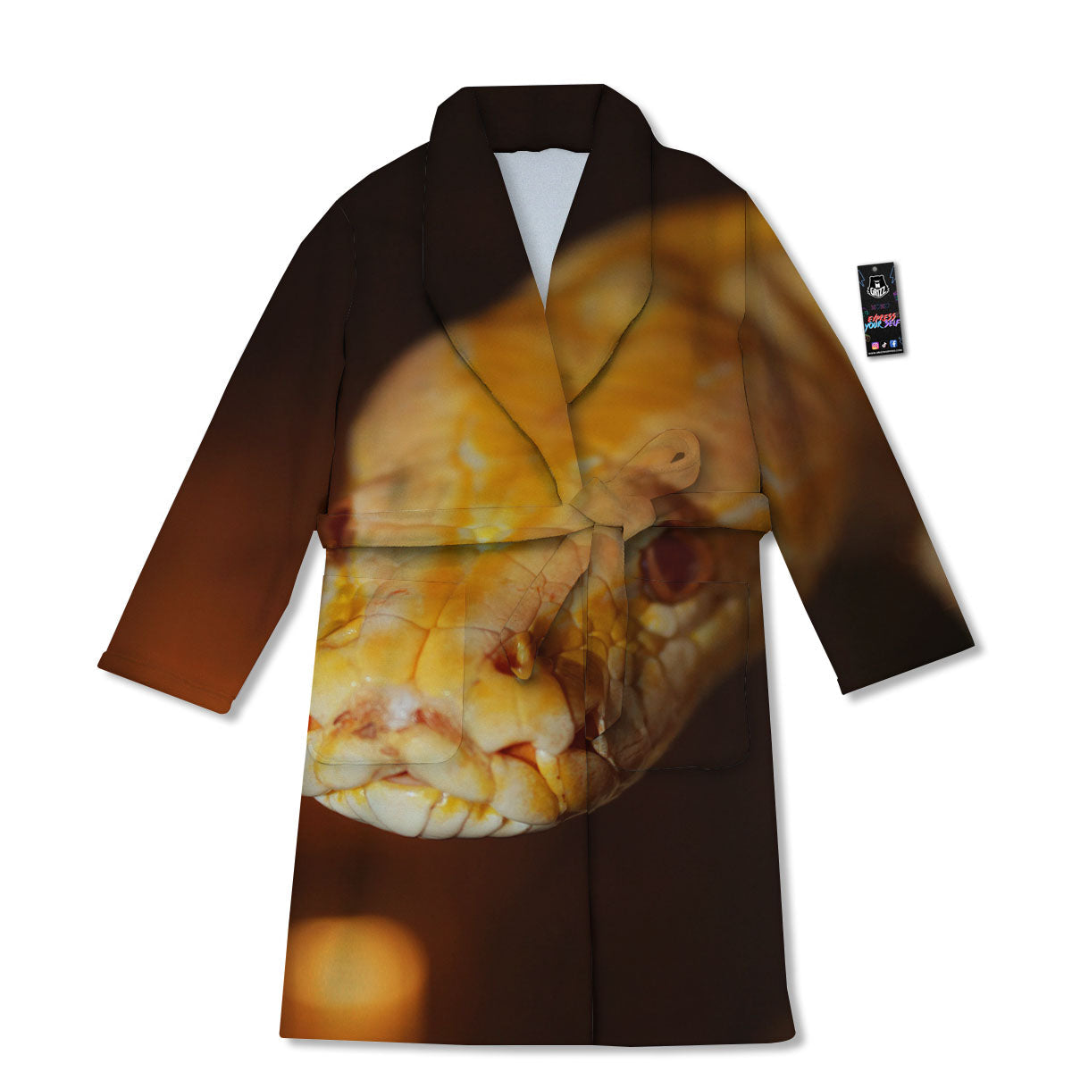 Snake Albino Print Bathrobe-grizzshop
