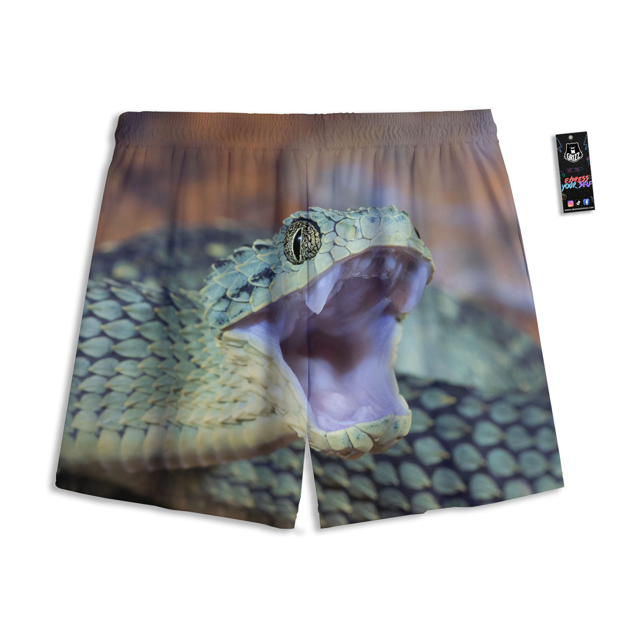 Shark Cute Print Pattern Mesh Shorts