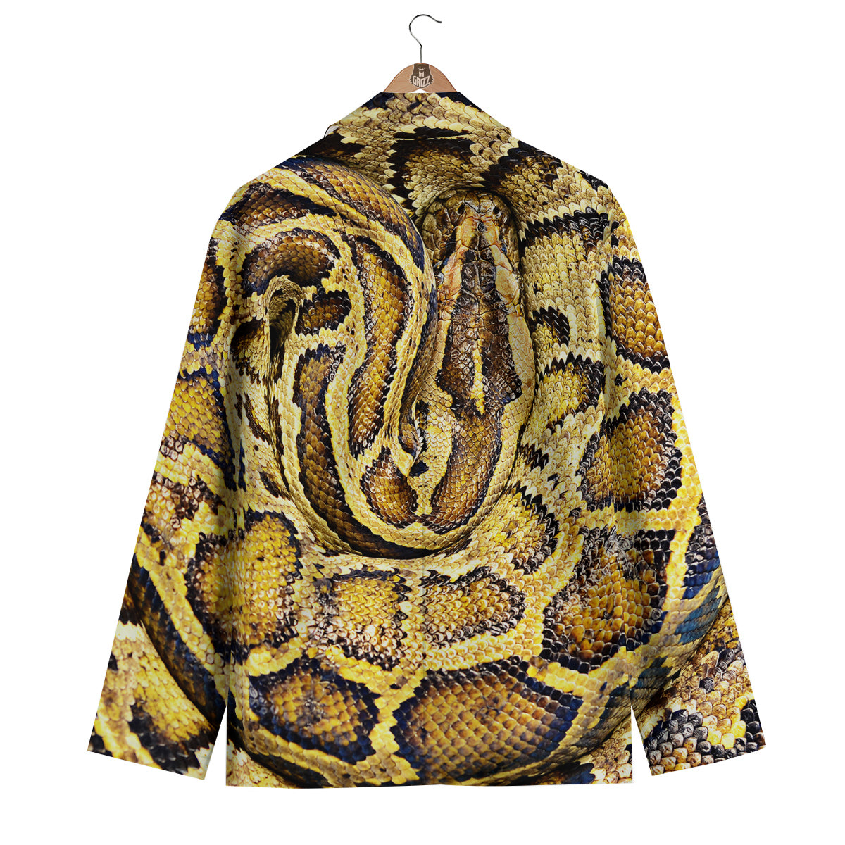 Snake Burmese Python Print Men's Blazer-grizzshop