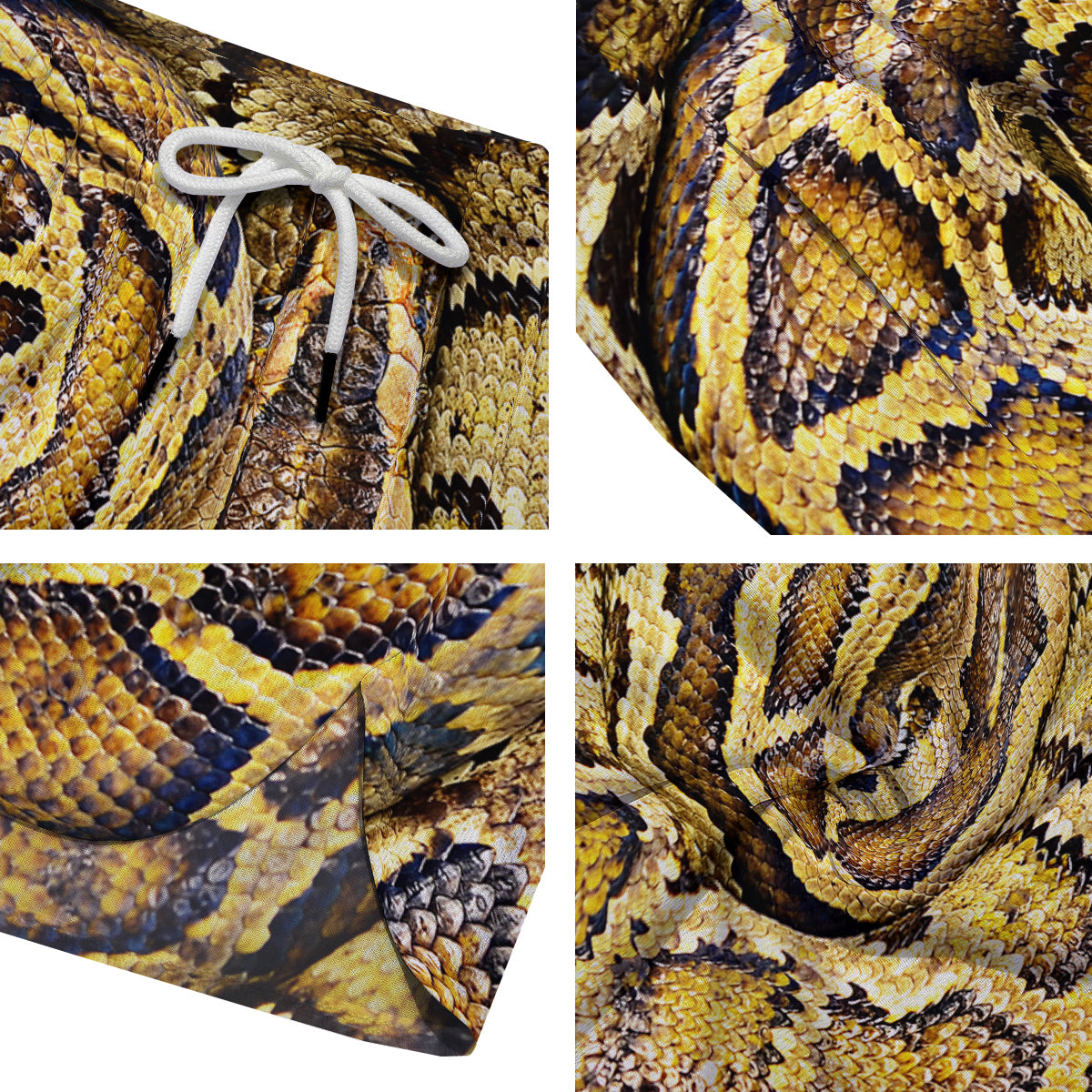 Snake Burmese Python Print Men's Running Shorts-grizzshop