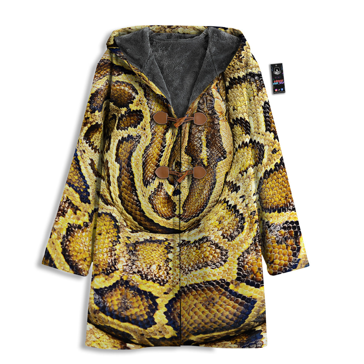 Snake Burmese Python Print Men's Windbreaker Jacket-grizzshop