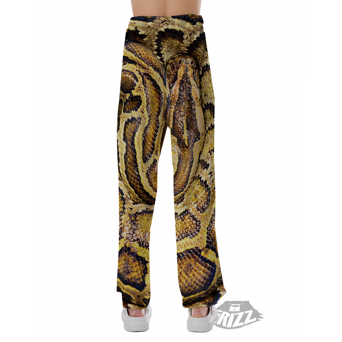 Snake Burmese Python Print Pajama Pants-grizzshop