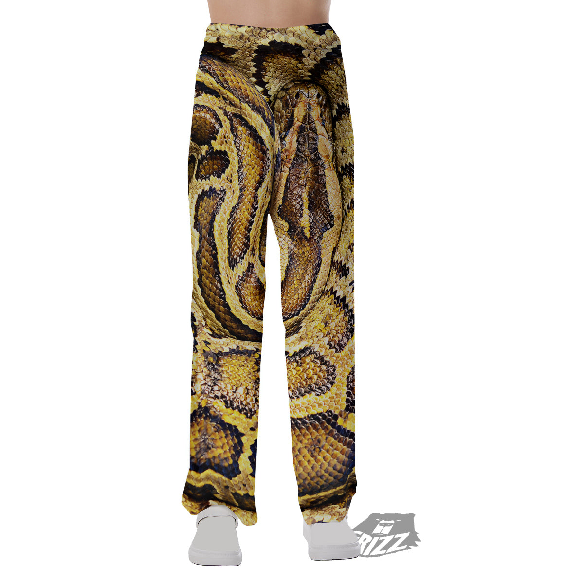 Snake Burmese Python Print Pajama Pants-grizzshop