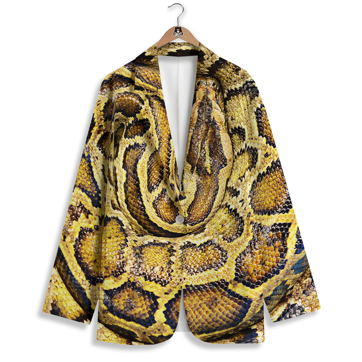 Snake Burmese Python Print Women's Blazer-grizzshop