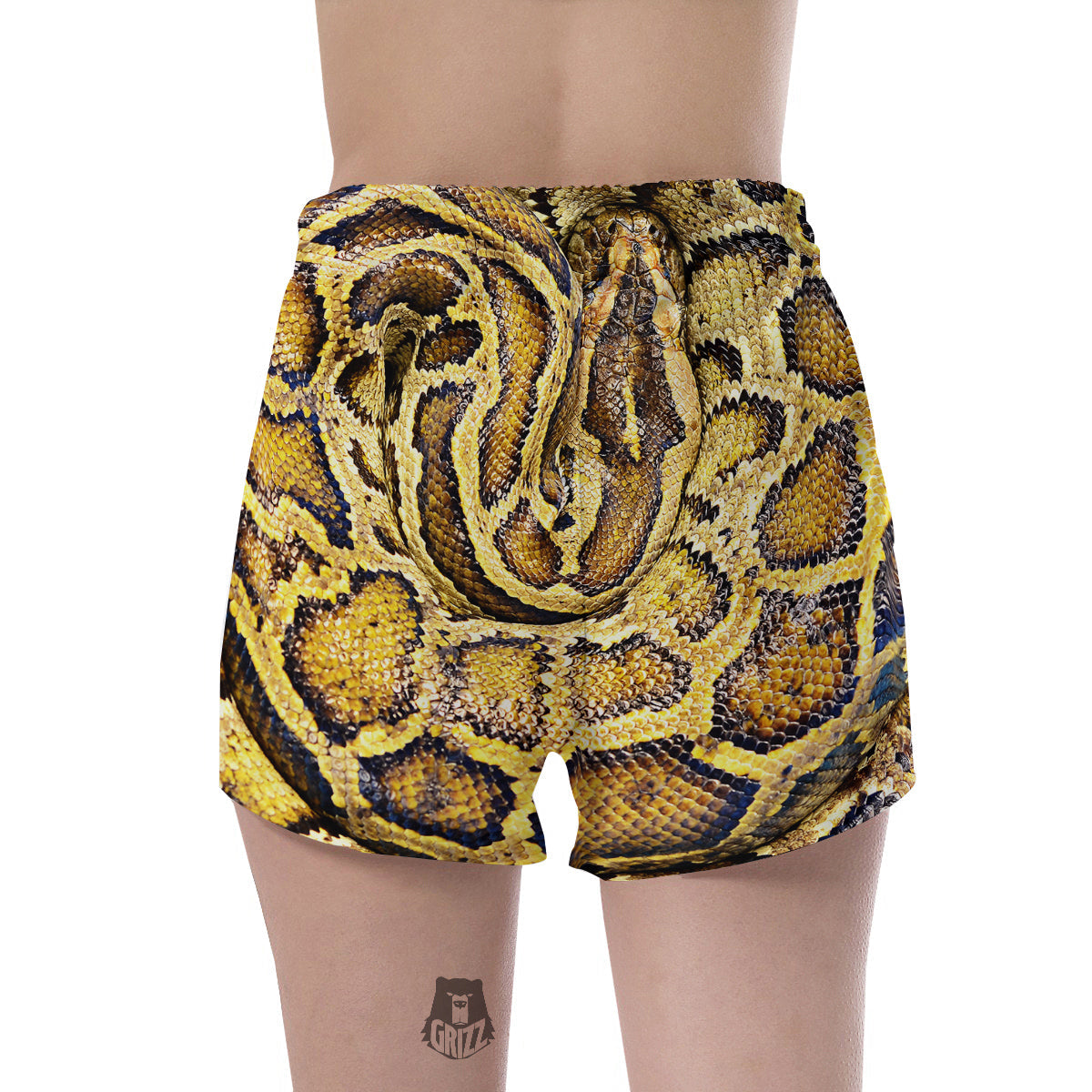 Snake Burmese Python Print Women's Shorts-grizzshop
