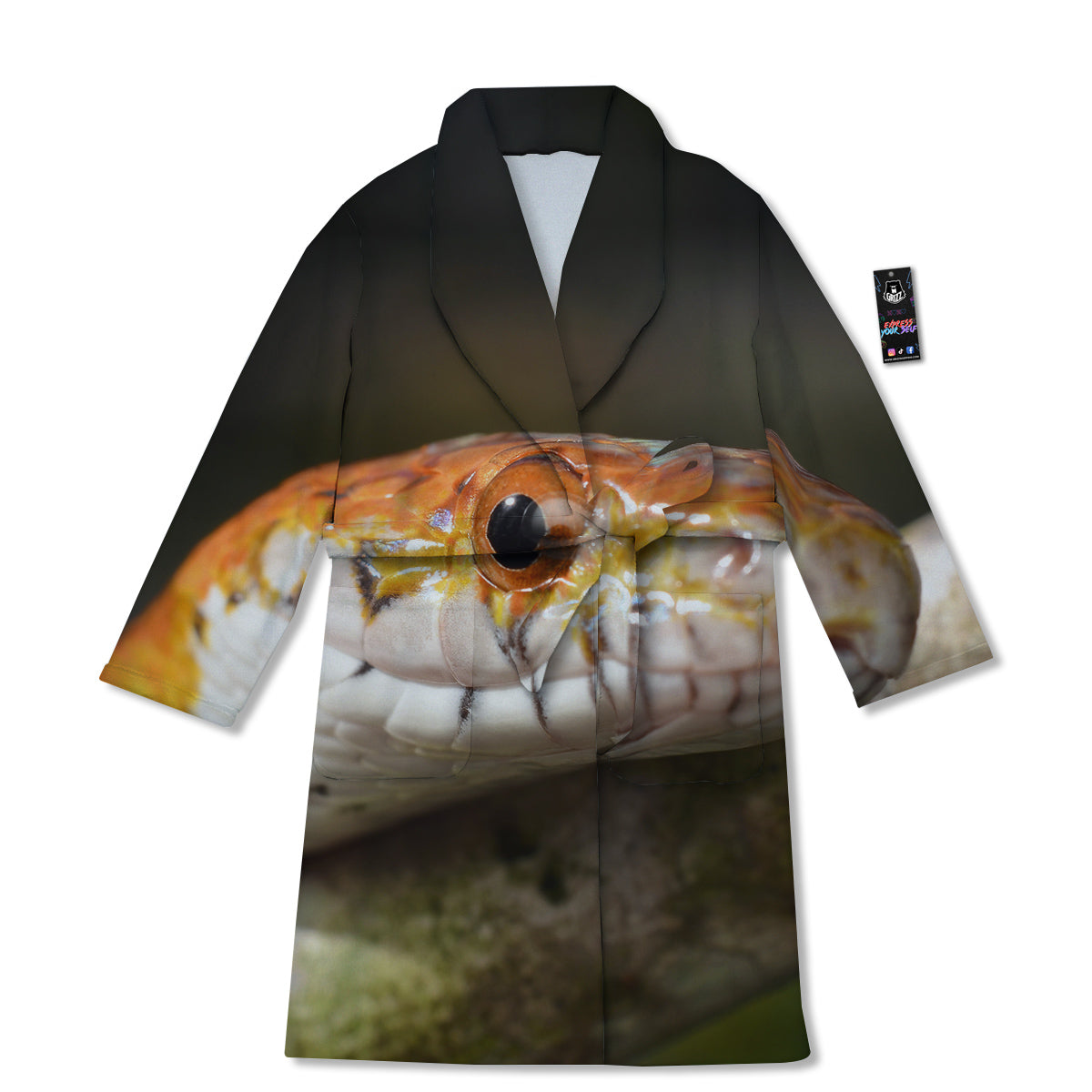 Snake Corn Print Bathrobe-grizzshop