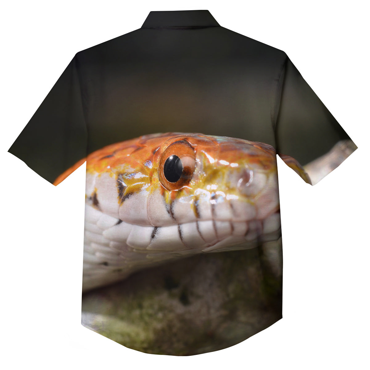 Snake Corn Print Button Up Shirt-grizzshop
