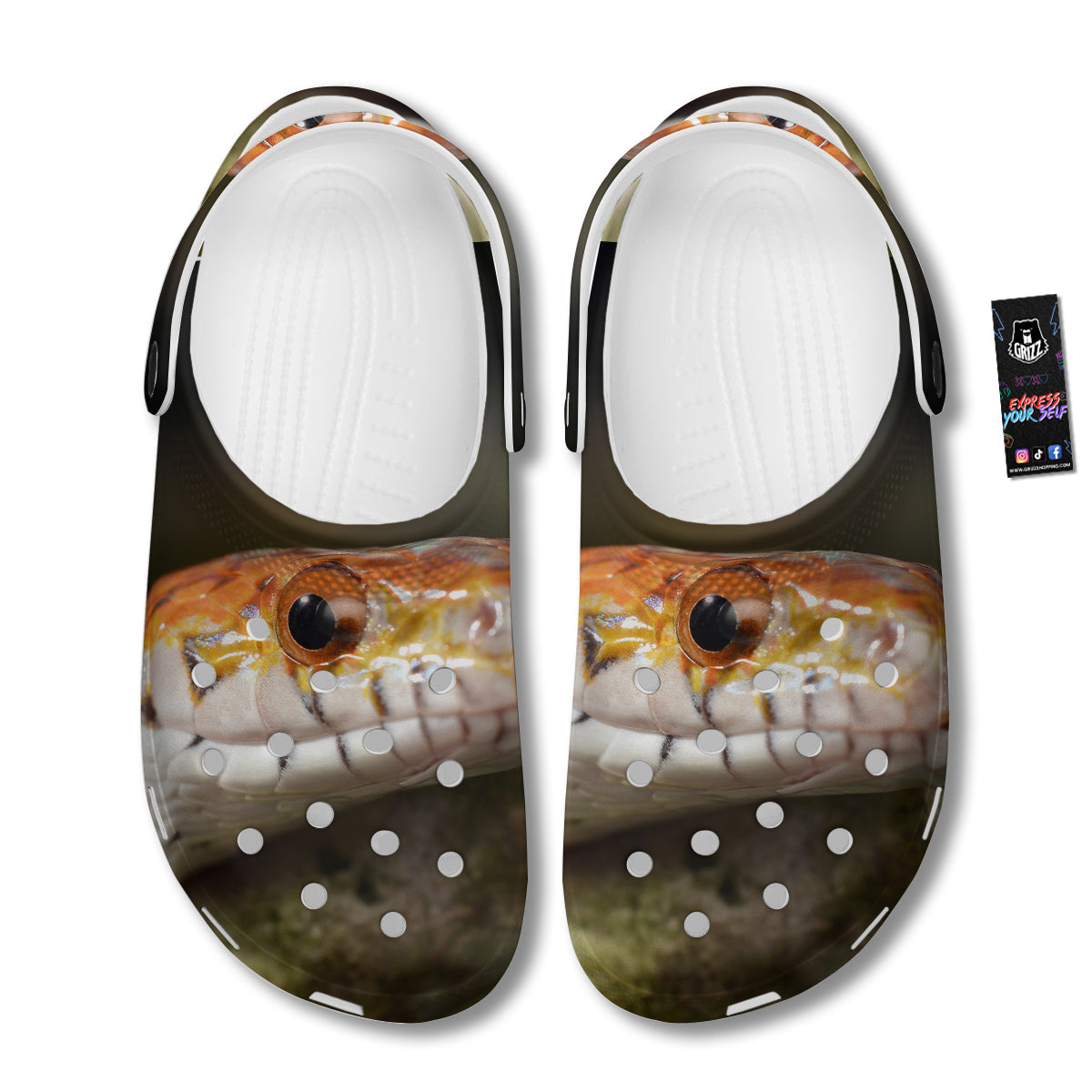 Snake Corn Print Clog-grizzshop