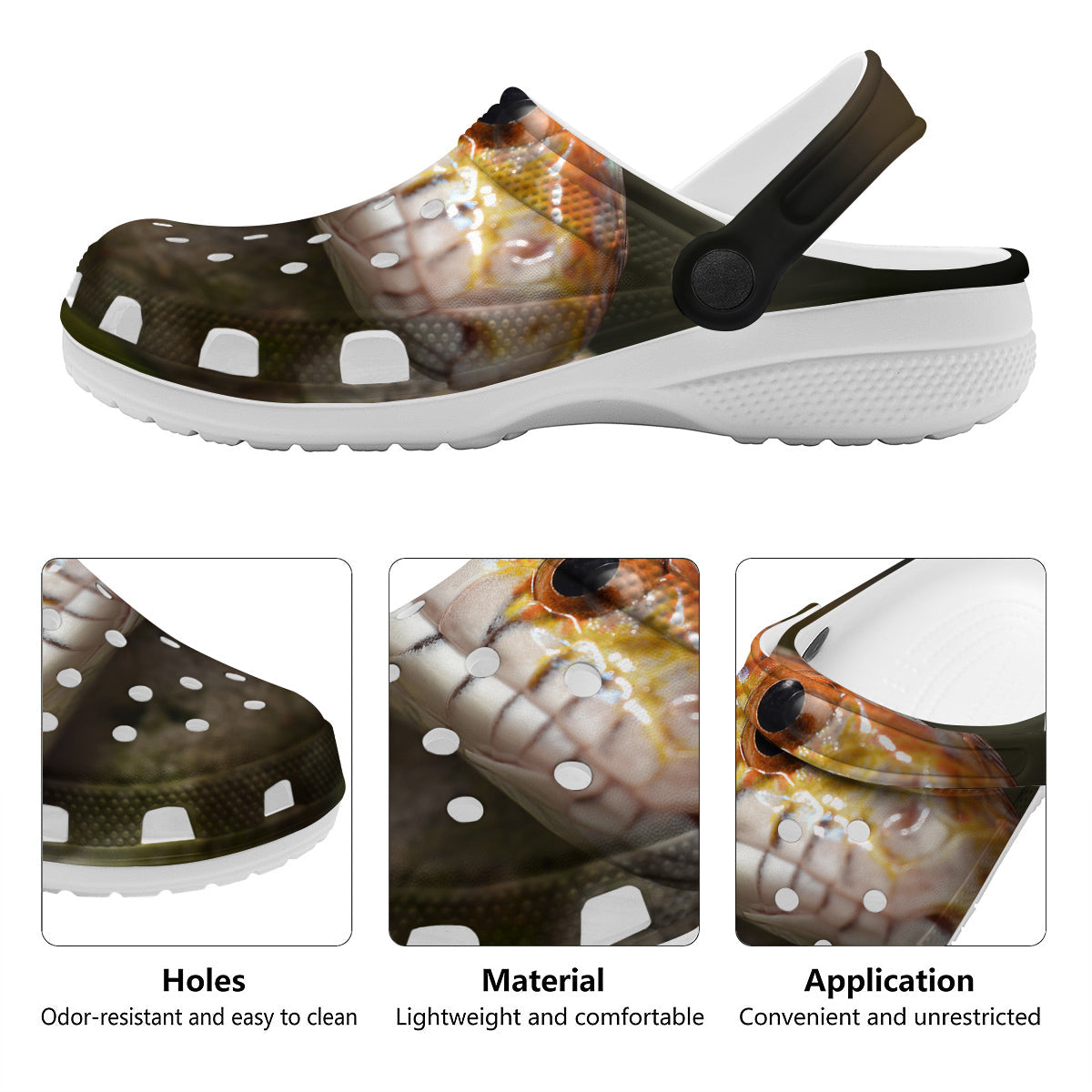 Snake Corn Print Clog-grizzshop