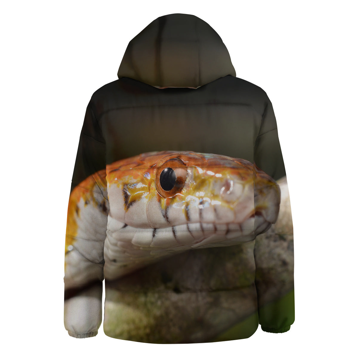Snake Corn Print Down Jacket-grizzshop