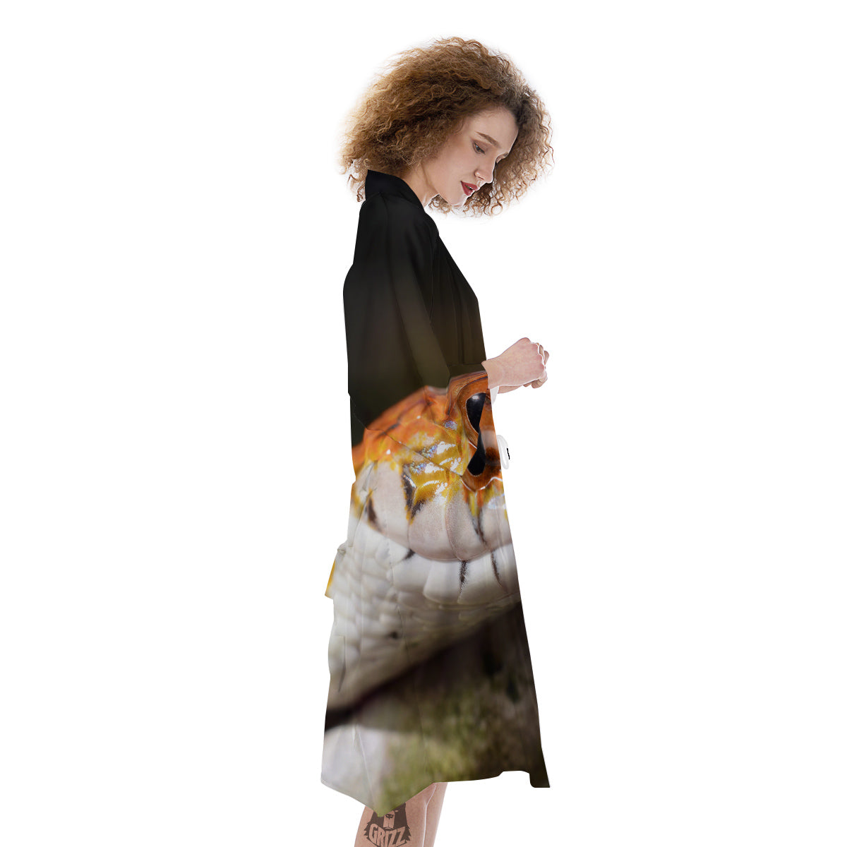 Snake Corn Print Kimono-grizzshop