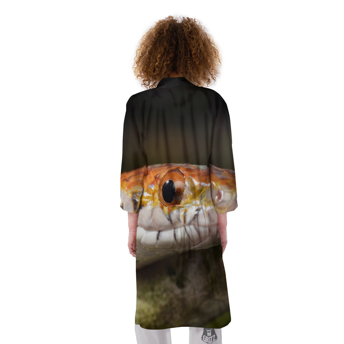 Snake Corn Print Kimono-grizzshop
