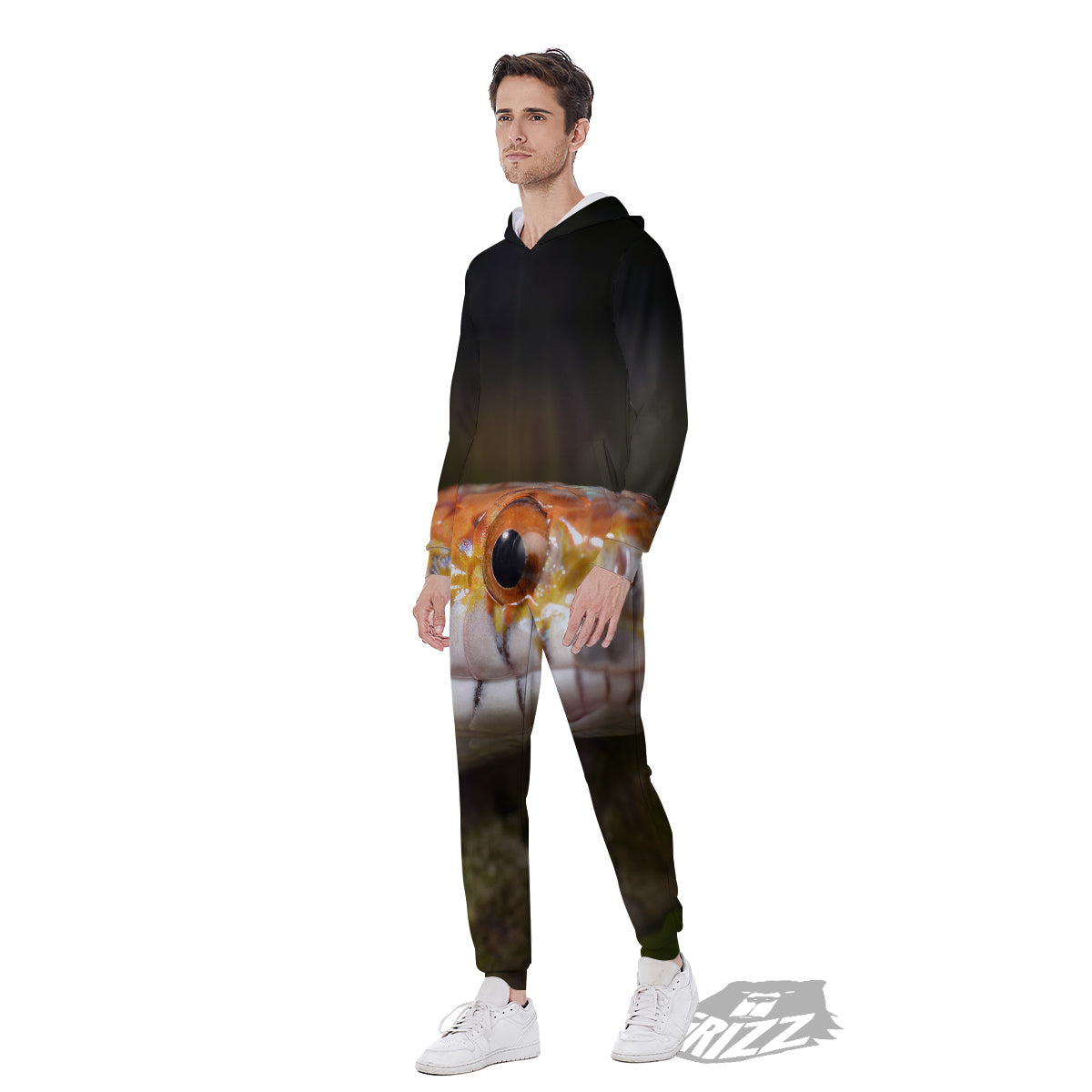 Snake Corn Print Men's Jumpsuit-grizzshop