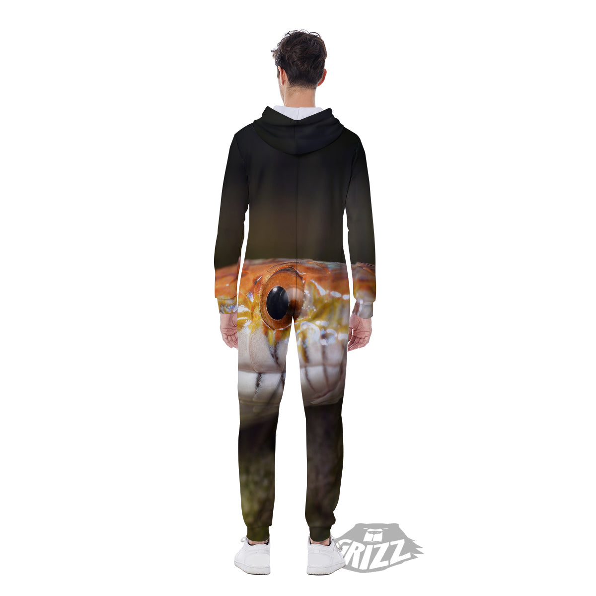 Snake Corn Print Men's Jumpsuit-grizzshop